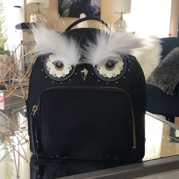 kate spade Handbags - Kate spade owl Tomi Backpack Black Star bright Bag